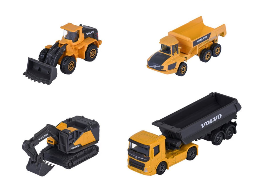 "Volvo Construction" (2026) 4 Piece Set 1/64 Diecast Model Cars by Majorette - image 2