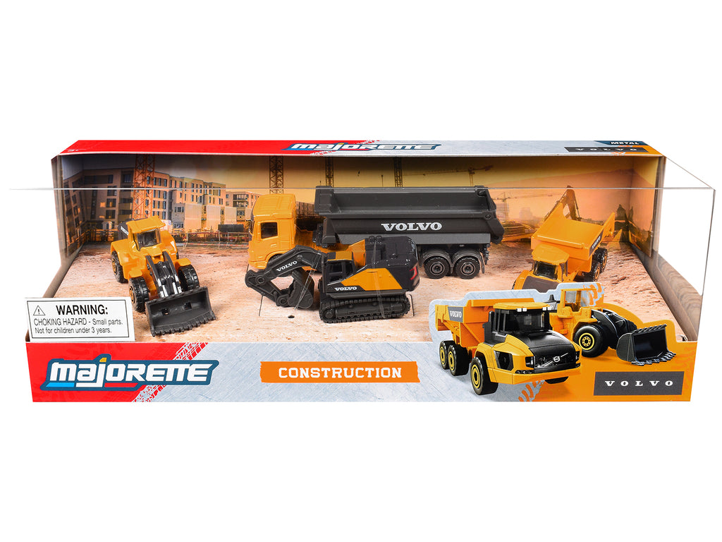 "Volvo Construction" (2026) 4 Piece Set 1/64 Diecast Model Cars by Majorette - image 3