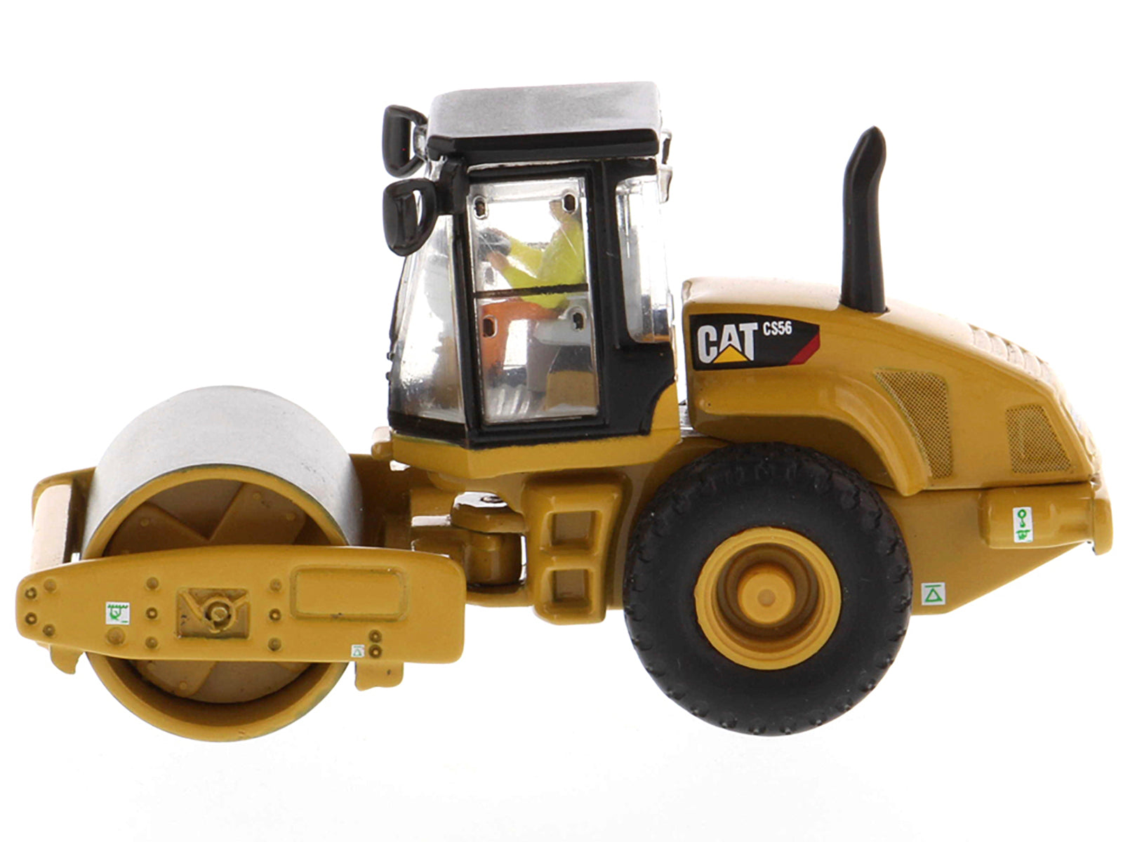 CAT Caterpillar CS56 Smooth Drum Vibratory Soil Compactor with Operator "High Line" Series 1/87 (HO) Scale Diecast Model by Diecast Masters - image 2