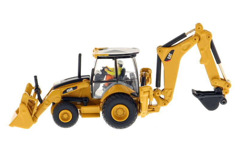 CAT Caterpillar 450E Backhoe Loader with Operator "High Line" Series 1/87 (HO) Scale Diecast Model by Diecast Masters - image 4