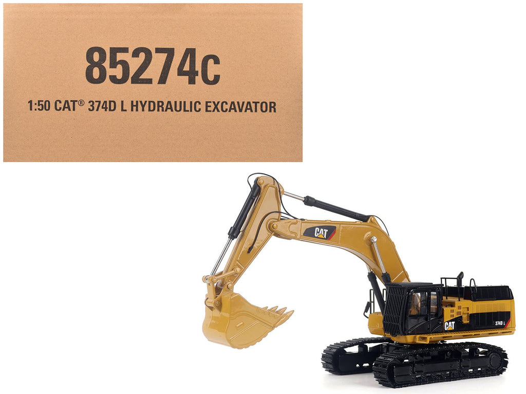 CAT Caterpillar 374D L Hydraulic Excavator Yellow "Core Classics" Series 1/50 Diecast Model by Diecast Masters