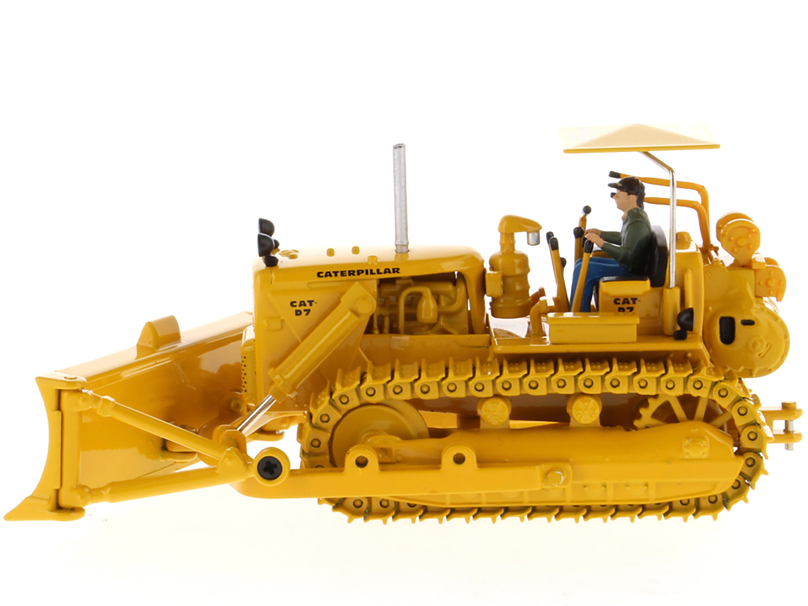 CAT Caterpillar D7C Track-Type Tractor Dozer Yellow with Operator "Vintage Series" 1/50 Diecast Model by Diecast Masters - image 2