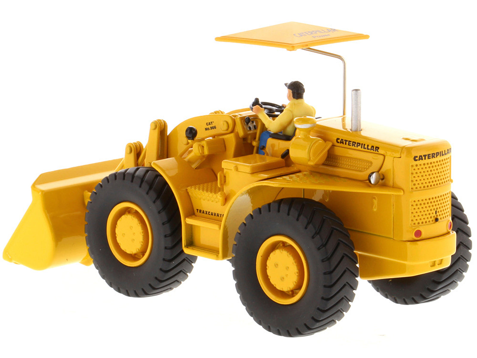 CAT Caterpillar 966A Wheel Loader Yellow with Operator "Vintage Series" 1/50 Diecast Model by Diecast Masters - image 3