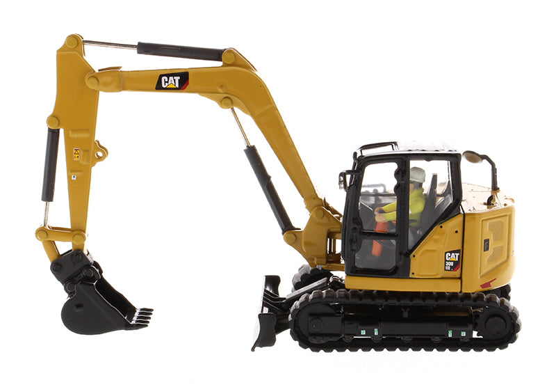 CAT Caterpillar 308 CR Next Generation Mini Hydraulic Excavator with Work Tools and Operator "High Line" Series 1/50 Diecast Model by Diecast Masters - image 2
