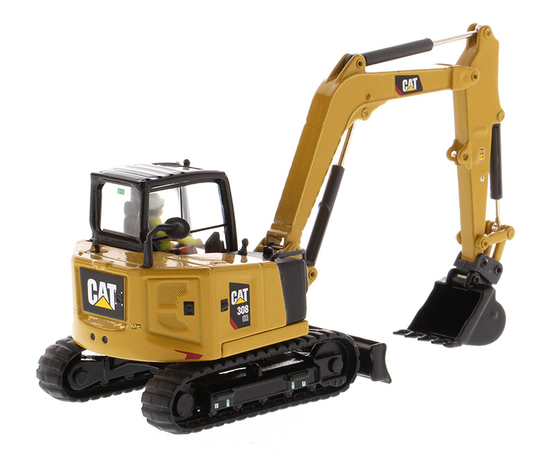 CAT Caterpillar 308 CR Next Generation Mini Hydraulic Excavator with Work Tools and Operator "High Line" Series 1/50 Diecast Model by Diecast Masters - image 3