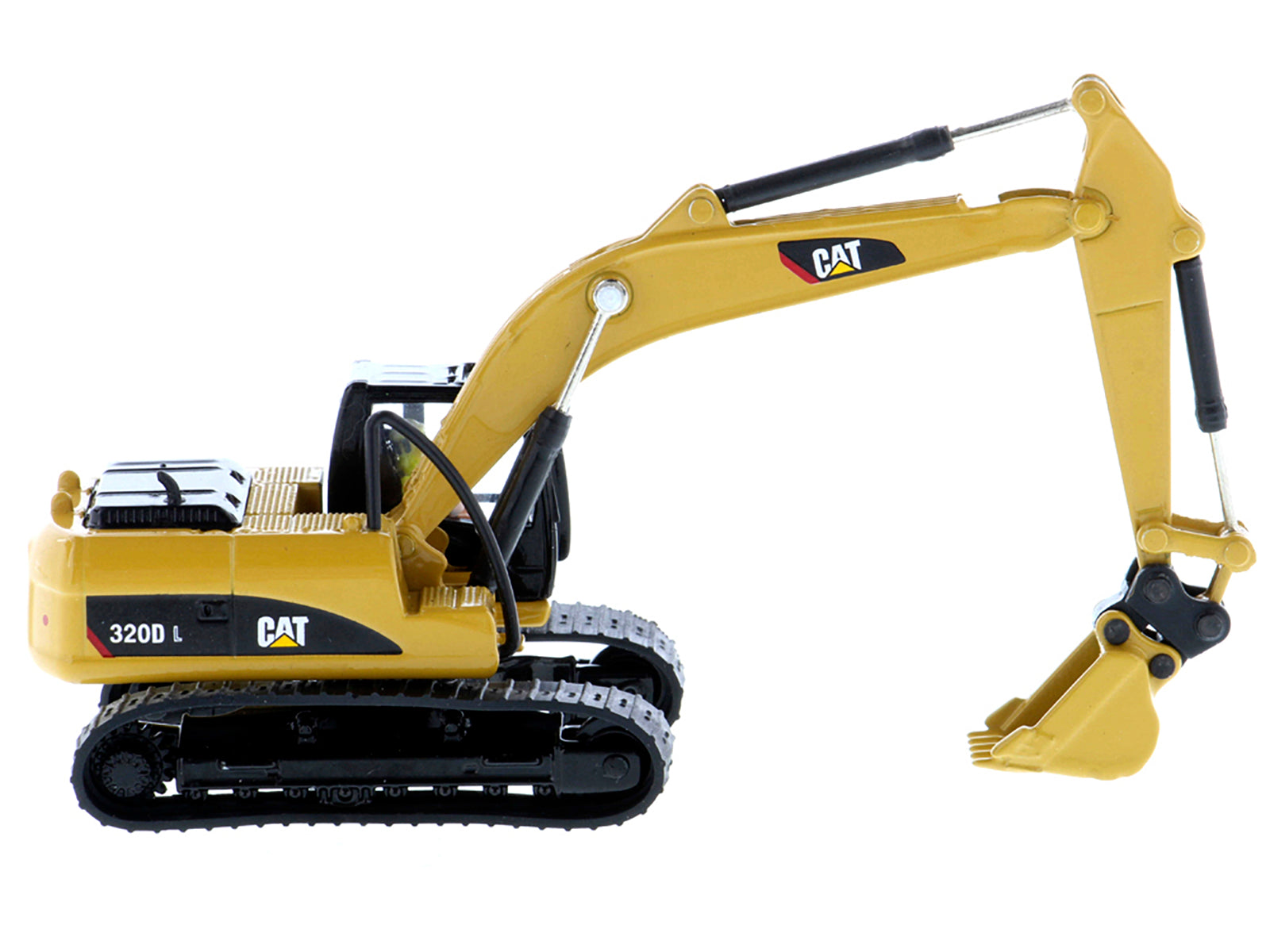 CAT Caterpillar 320D L Hydraulic Excavator with Multiple Work Tools and Operator "High Line" Series 1/87 (HO) Scale Diecast Model by Diecast Masters - image 3