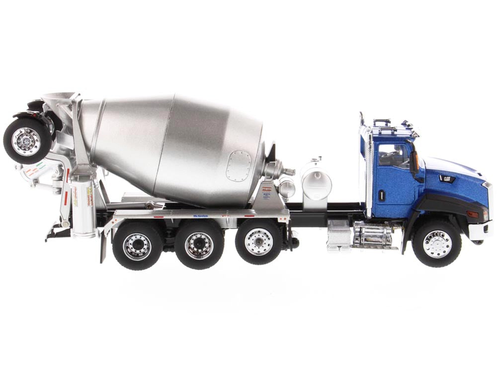 CAT Caterpillar CT660 Day Cab Tractor with McNeilus Concrete Mixer Truck Blue Metallic 1/50 Diecast Model by Diecast Masters