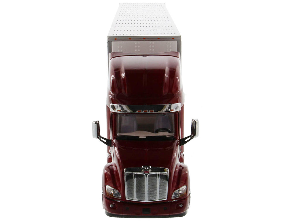 Peterbilt 579 UltraLoft Truck Tractor Red with "CAT Caterpillar" Mural Dry Van Trailer "Transport Series" 1/50 Diecast Model by Diecast Masters - image 3