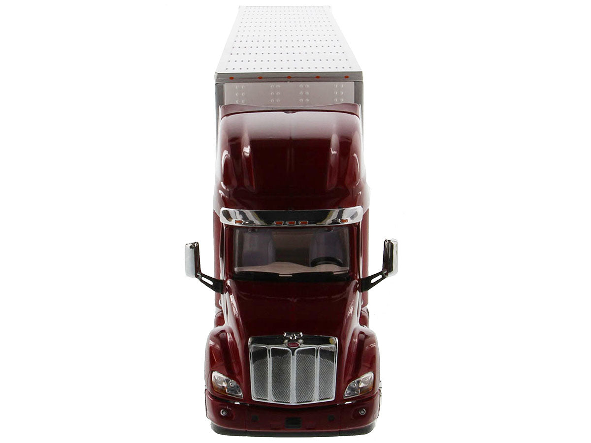 Peterbilt 579 UltraLoft Truck Tractor Red with "CAT Caterpillar" Mural Dry Van Trailer "Transport Series" 1/50 Diecast Model by Diecast Masters - image 3