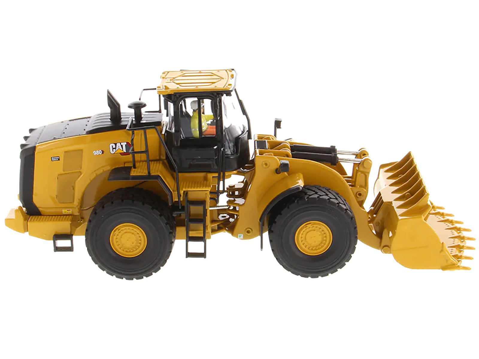 CAT Caterpillar 980 Wheel Loader Yellow with Operator "High Line Series" 1/50 Diecast Model by Diecast Masters - image 2