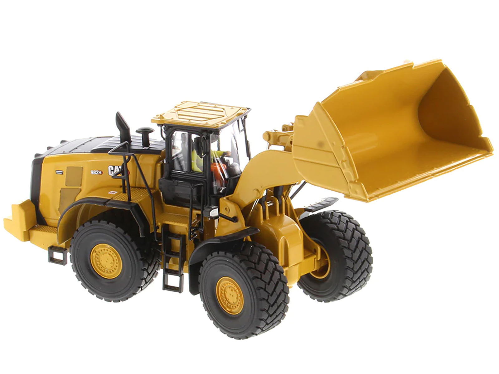 CAT Caterpillar 982 XE Wheel Loader Yellow with Operator "High Line Series" 1/50 Diecast Model by Diecast Masters - image 3