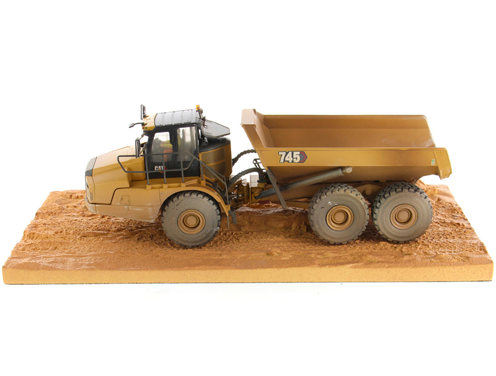 CAT Caterpillar 745 Articulated Truck with Operator (Dirty Version) "Weathered" Series 1/50 Diecast Model by Diecast Masters - image 2