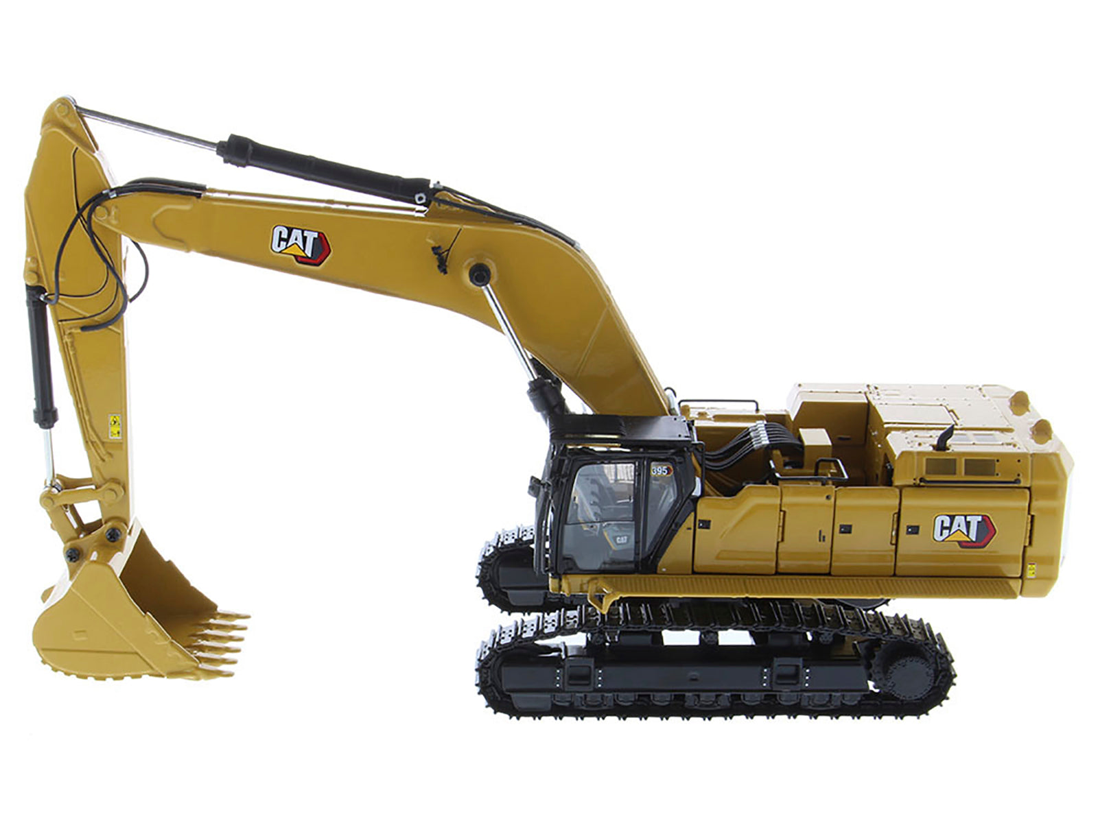 CAT Caterpillar 395 Next Generation Hydraulic Excavator (General Purpose Version) Yellow with Operator and Additional Tools "High Line" Series 1/50 Diecast Model by Diecast Masters - image 2