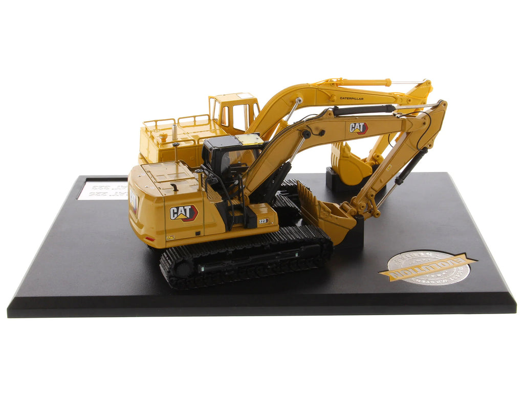 CAT Caterpillar 225 Hydraulic Escavator and CAT Caterpillar 323 Next Generation Hydraulic Escavator Set of 2 pieces "Evolution Series" 1/50 Diecast Models by Diecast Masters - image 3