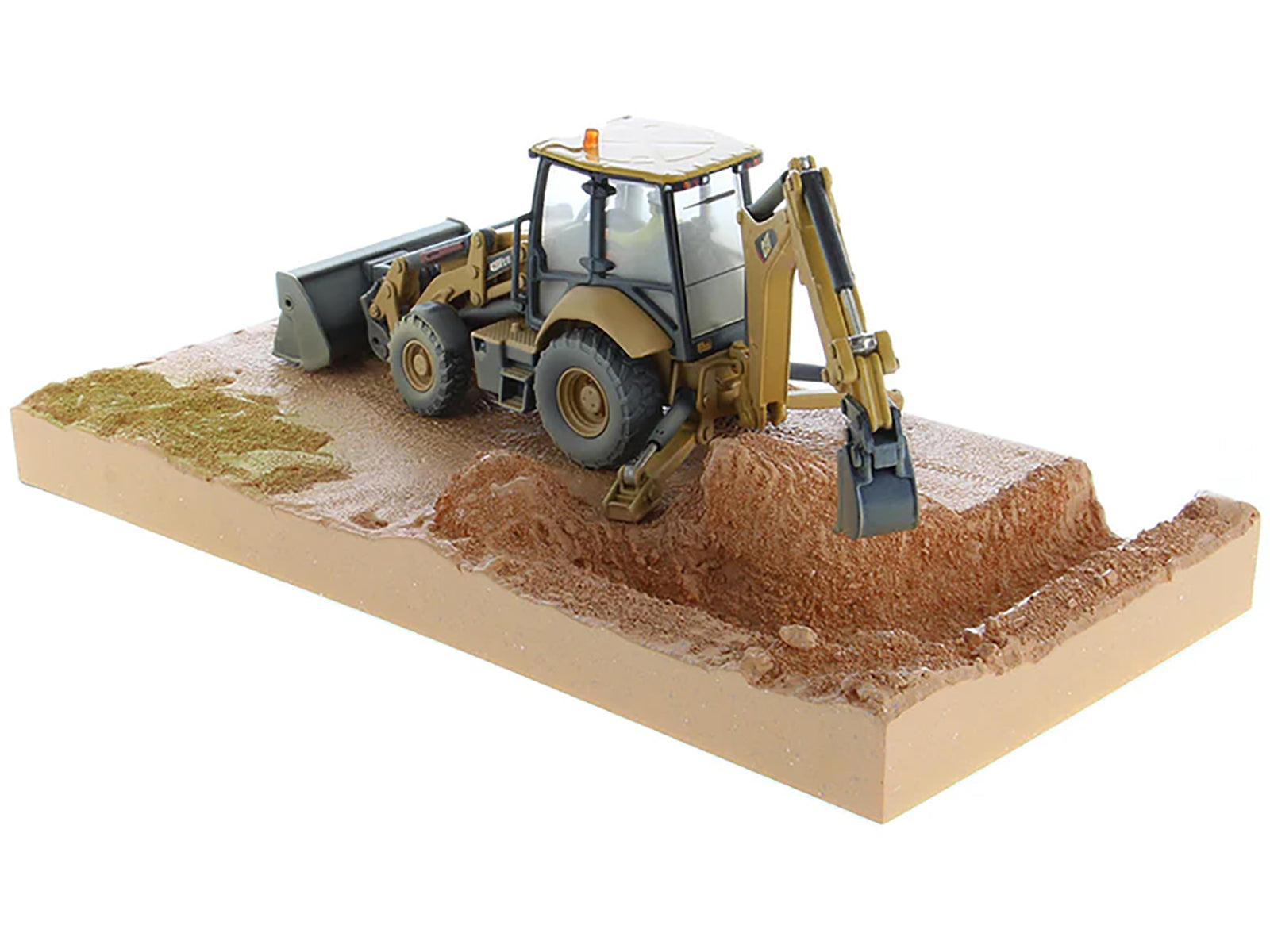 CAT Caterpillar 420F2 IT Backhoe Loader with Operator Yellow "Weathered Series" 1/50 Diecast Model by Diecast Masters - image 5