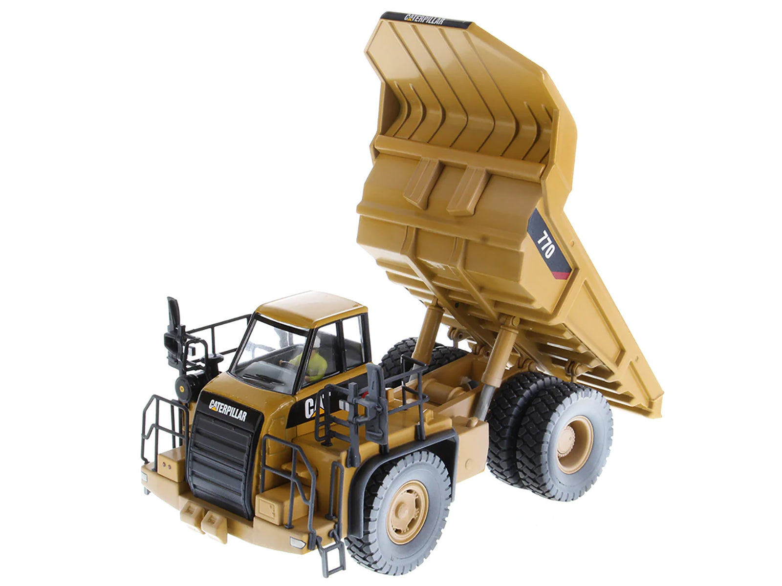 CAT Caterpillar 770 Off-Highway Truck Yellow (Weathered) with Operator "Weathered" Series 1/50 Diecast Model by Diecast Masters - image 3