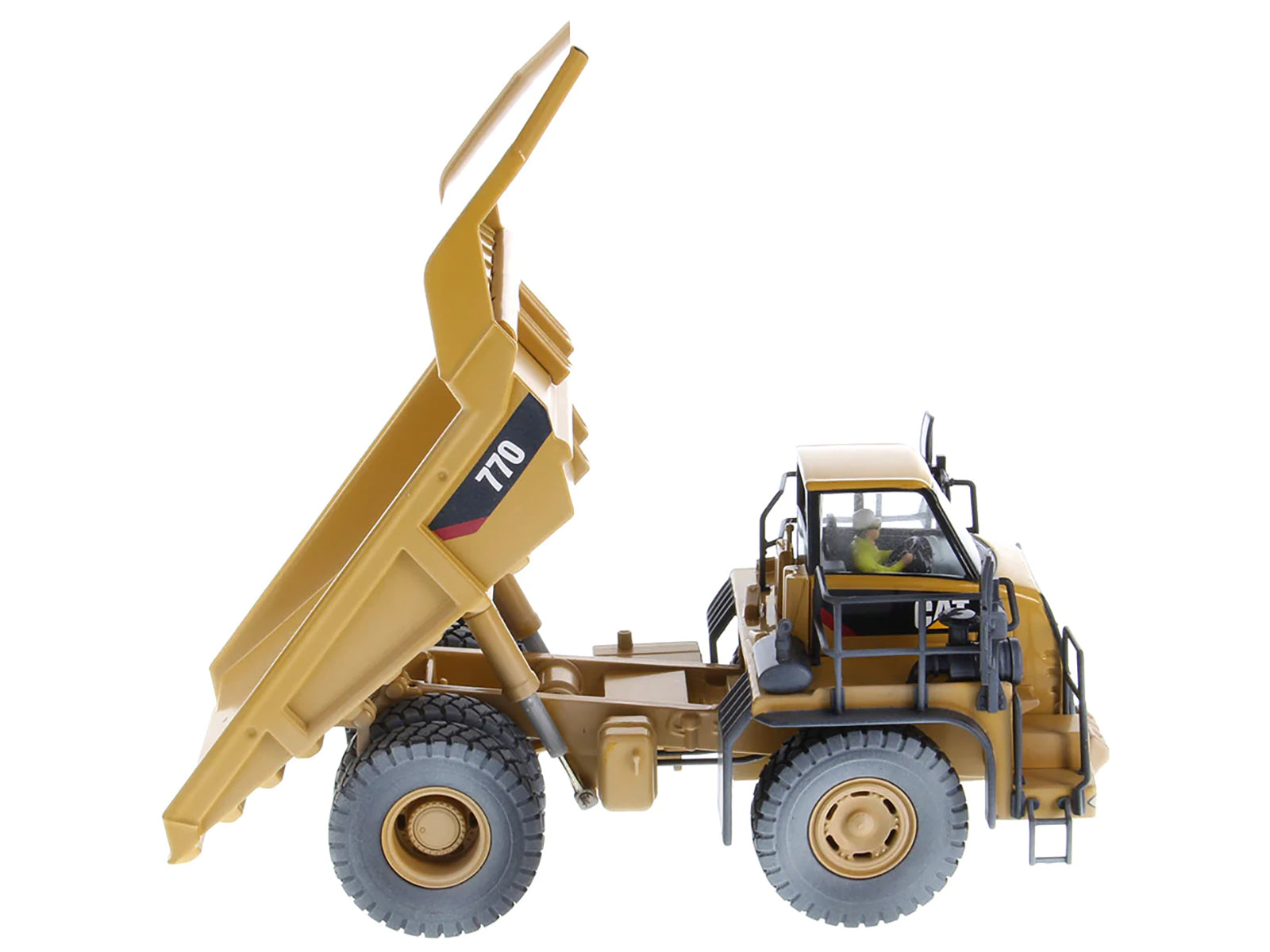 CAT Caterpillar 770 Off-Highway Truck Yellow (Weathered) with Operator "Weathered" Series 1/50 Diecast Model by Diecast Masters - image 2