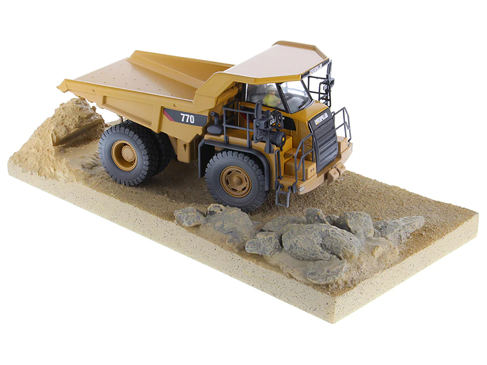 CAT Caterpillar 770 Off-Highway Truck Yellow (Weathered) with Operator "Weathered" Series 1/50 Diecast Model by Diecast Masters - image 5
