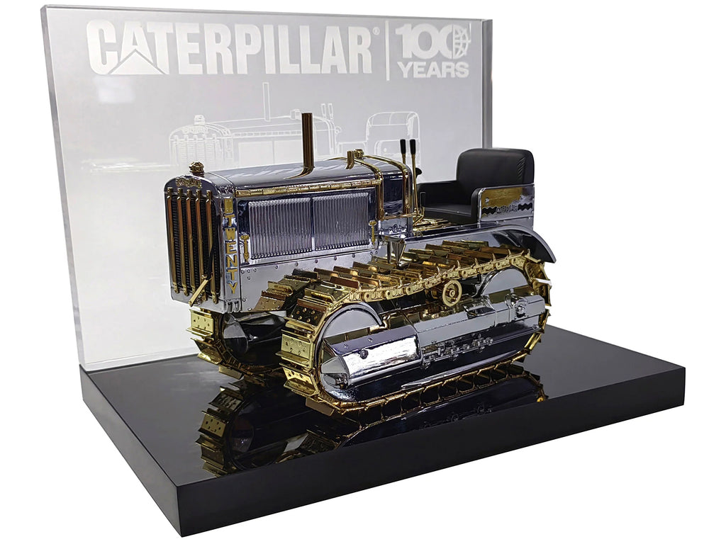 CAT Caterpillar Twenty Tractor "100th Anniversary" Chrome and Gold "Centennial Series" 1/16 Diecast Model by Diecast Masters - image 5