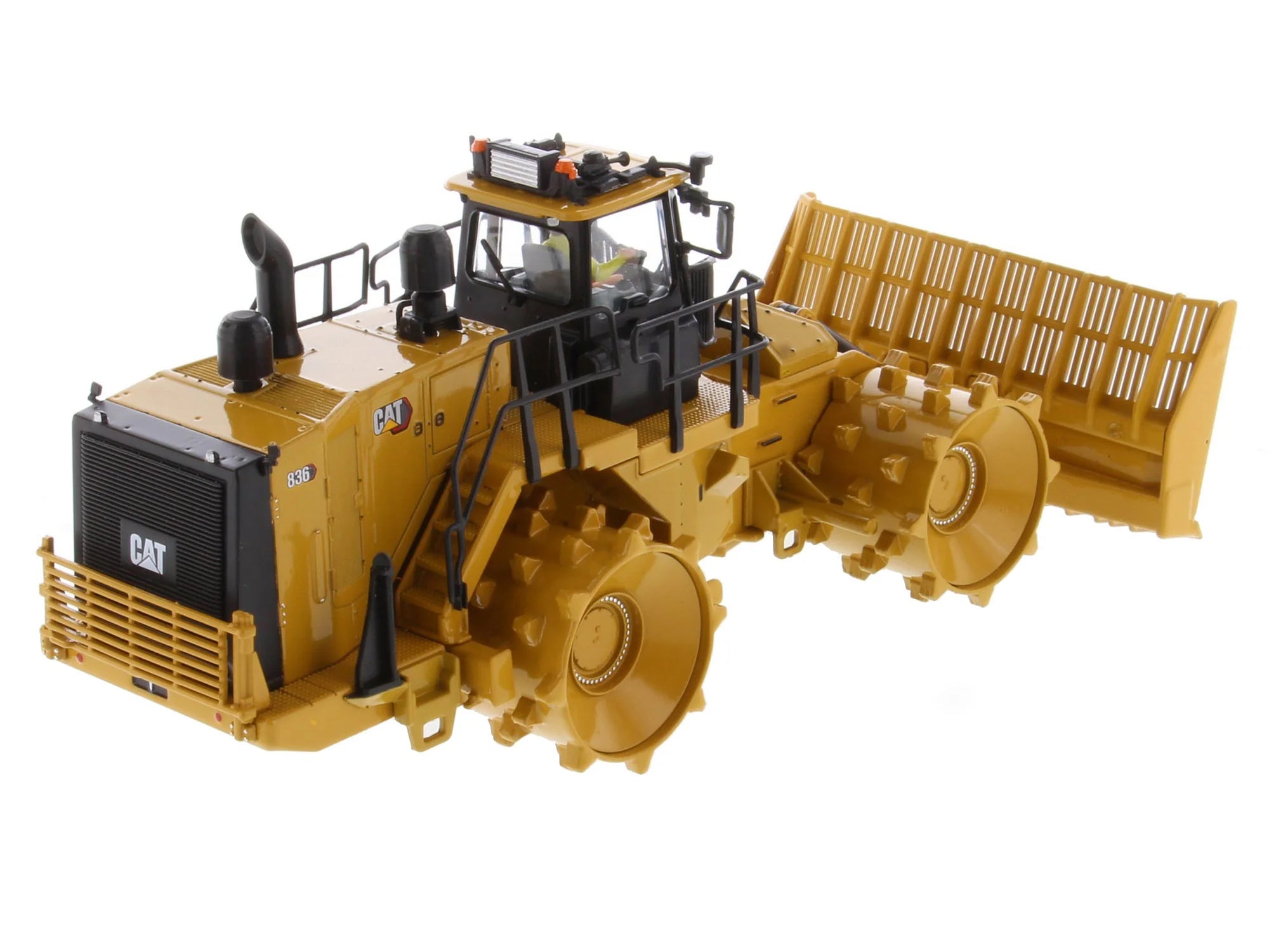 CAT Caterpillar 836 Landfill Compactor Yellow "High Line" Series 1/50 Diecast Model by Diecast Masters - image 3