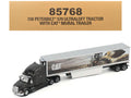 Peterbilt 579 UltraLoft Truck Tractor Black Metallic with "CAT Caterpillar" Mural Trailer "Transport Series" 1/50 Diecast Model by Diecast Masters