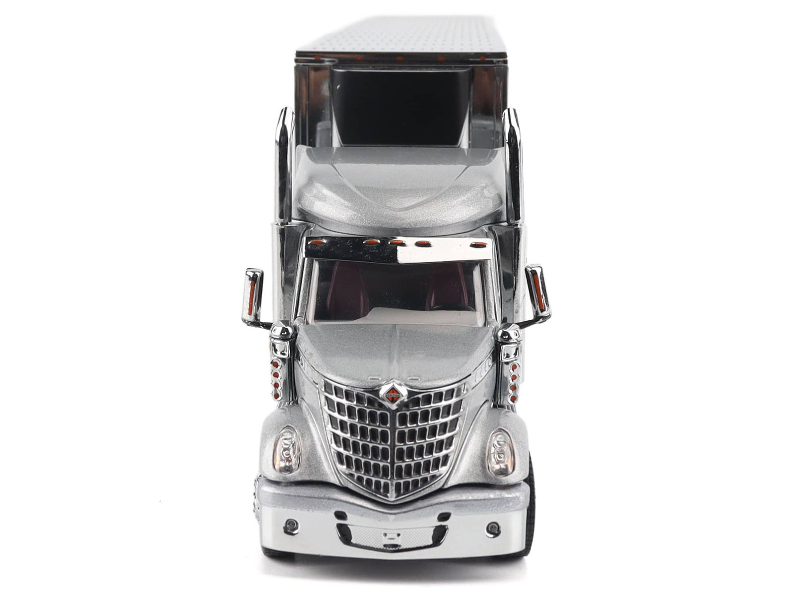 International Lonestar Truck with Sleeper Silver Metallic with "CAT Caterpillar" Mural Trailer "Transport Series" 1/50 Diecast Model by Diecast Masters - image 4