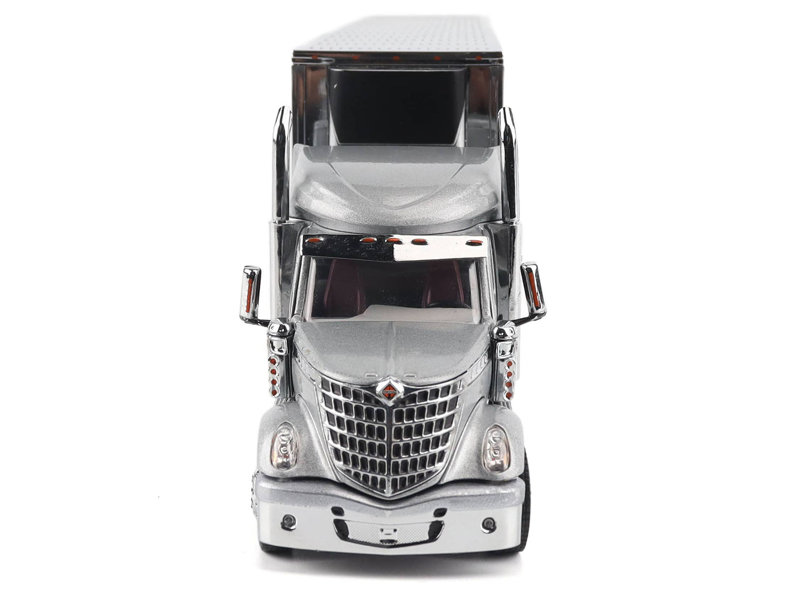 International Lonestar Truck with Sleeper Silver Metallic with "CAT Caterpillar" Mural Trailer "Transport Series" 1/50 Diecast Model by Diecast Masters - image 4