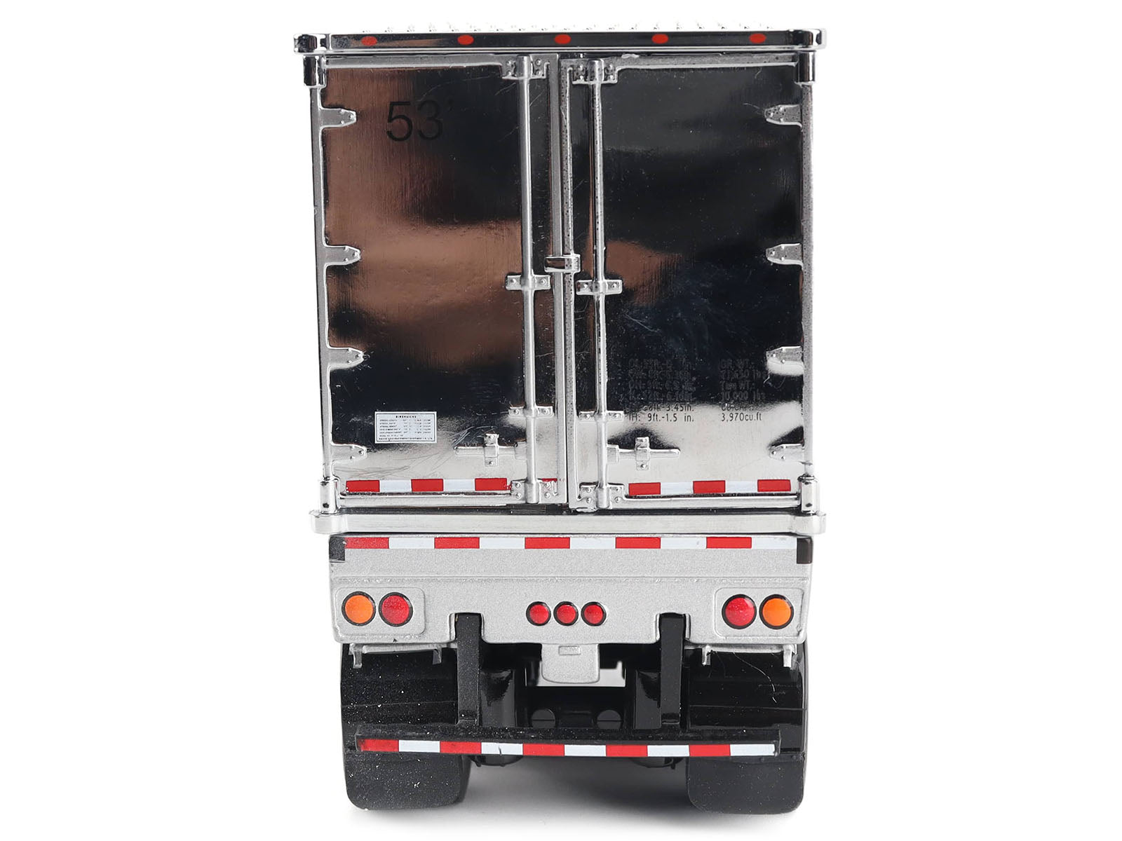 International Lonestar Truck with Sleeper Silver Metallic with "CAT Caterpillar" Mural Trailer "Transport Series" 1/50 Diecast Model by Diecast Masters - image 5