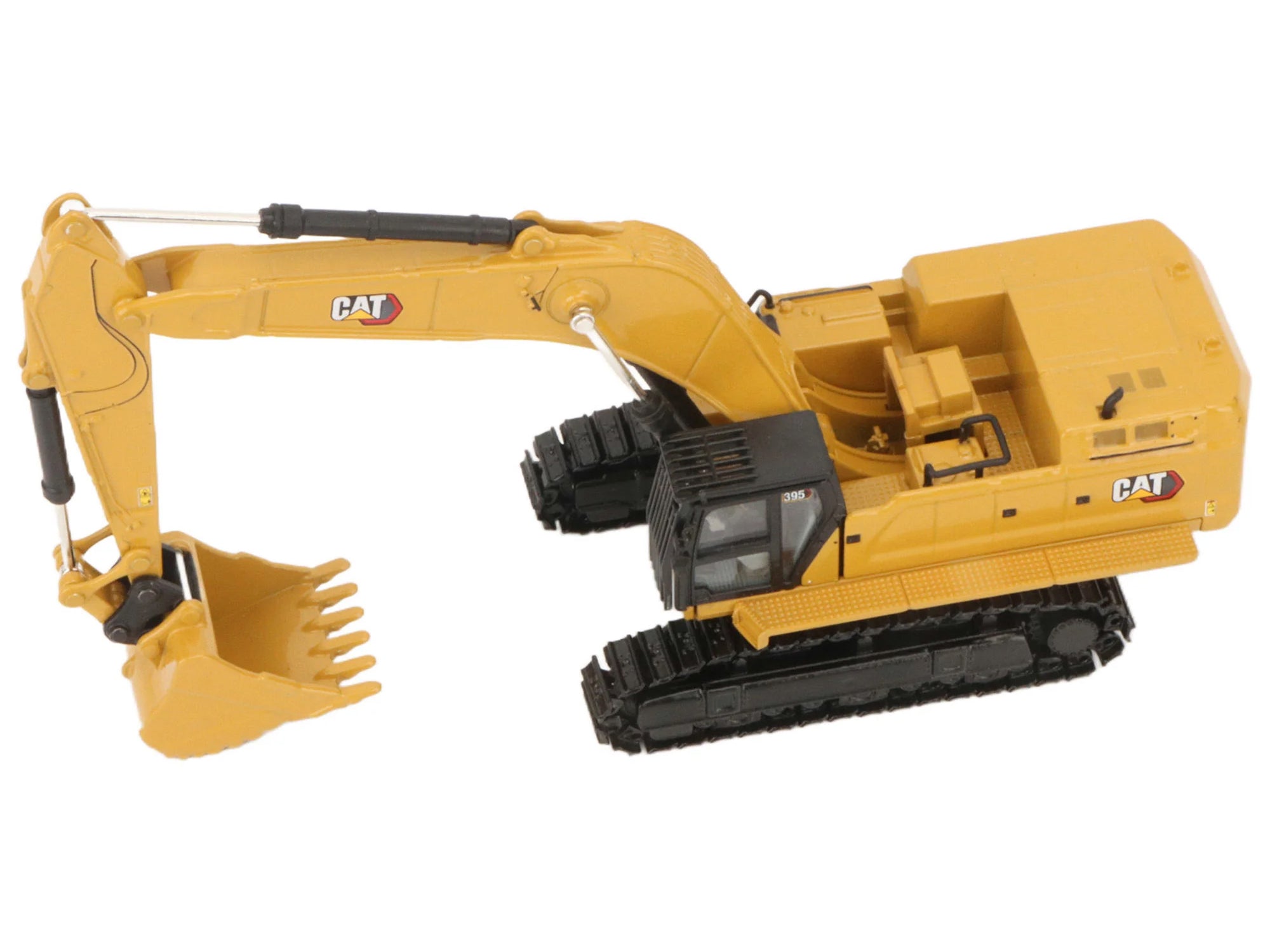 CAT Caterpillar 395 Next-Generation Hydraulic Excavator (Mass Excavator Version) Yellow with Additional Tools "High Line Series" 1/87 (HO) Diecast Model by Diecast Masters - image 5