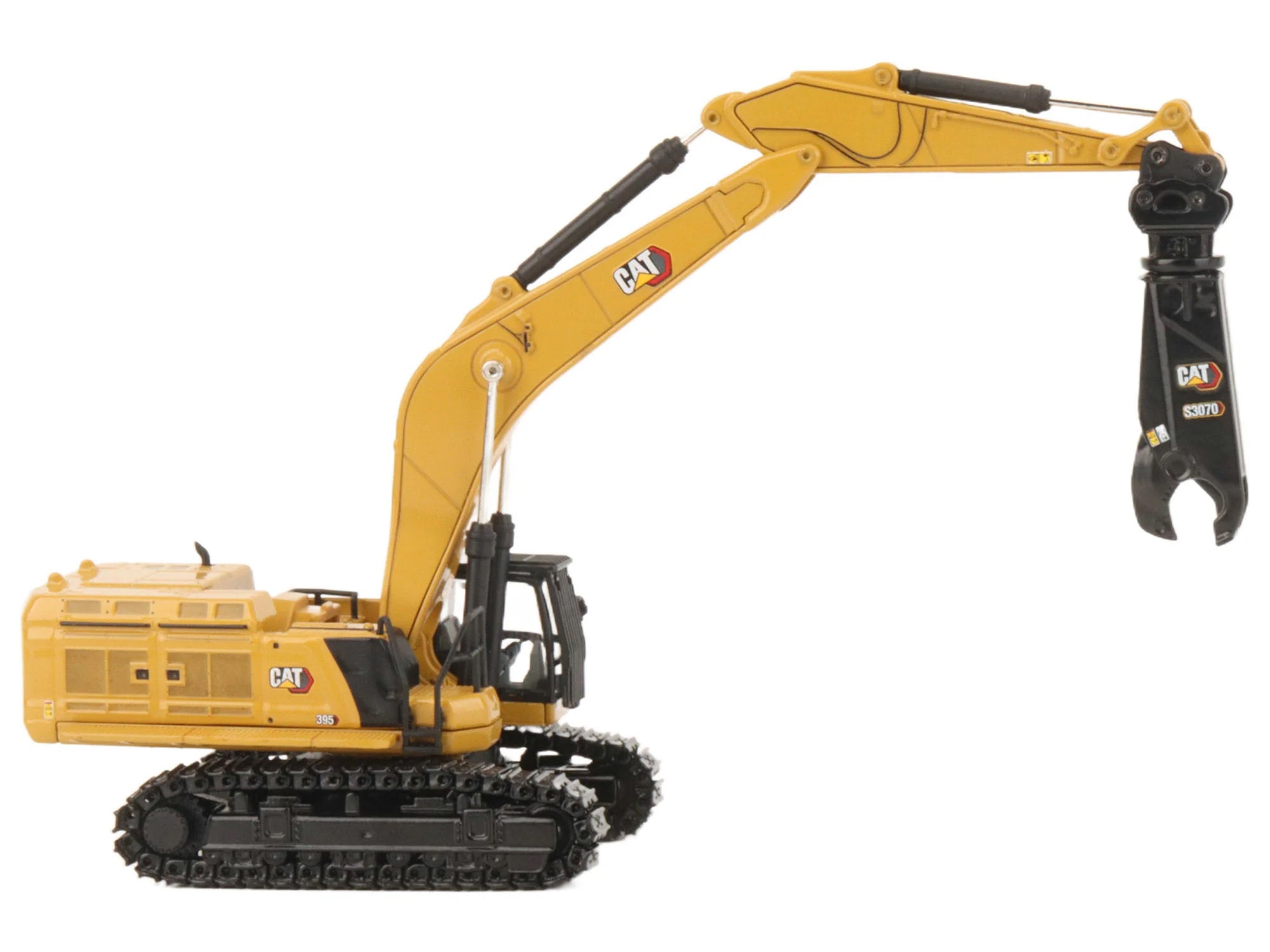CAT Caterpillar 395 Next-Generation Hydraulic Excavator (Mass Excavator Version) Yellow with Additional Tools "High Line Series" 1/87 (HO) Diecast Model by Diecast Masters - image 4