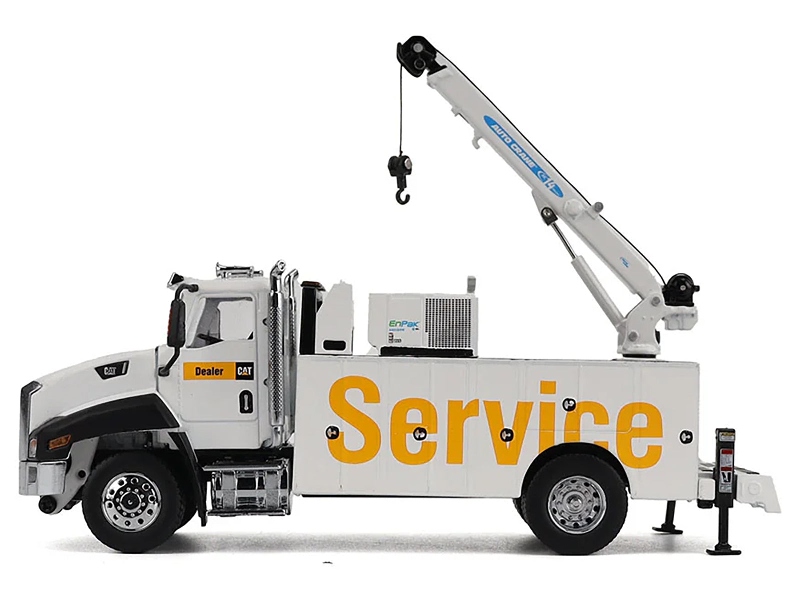 CAT Caterpillar CT660 Auto-Crane Titan 85 Truck with Miller EnPak White "Transport Series" 1/50 Diecast Model by Diecast Masters - image 2