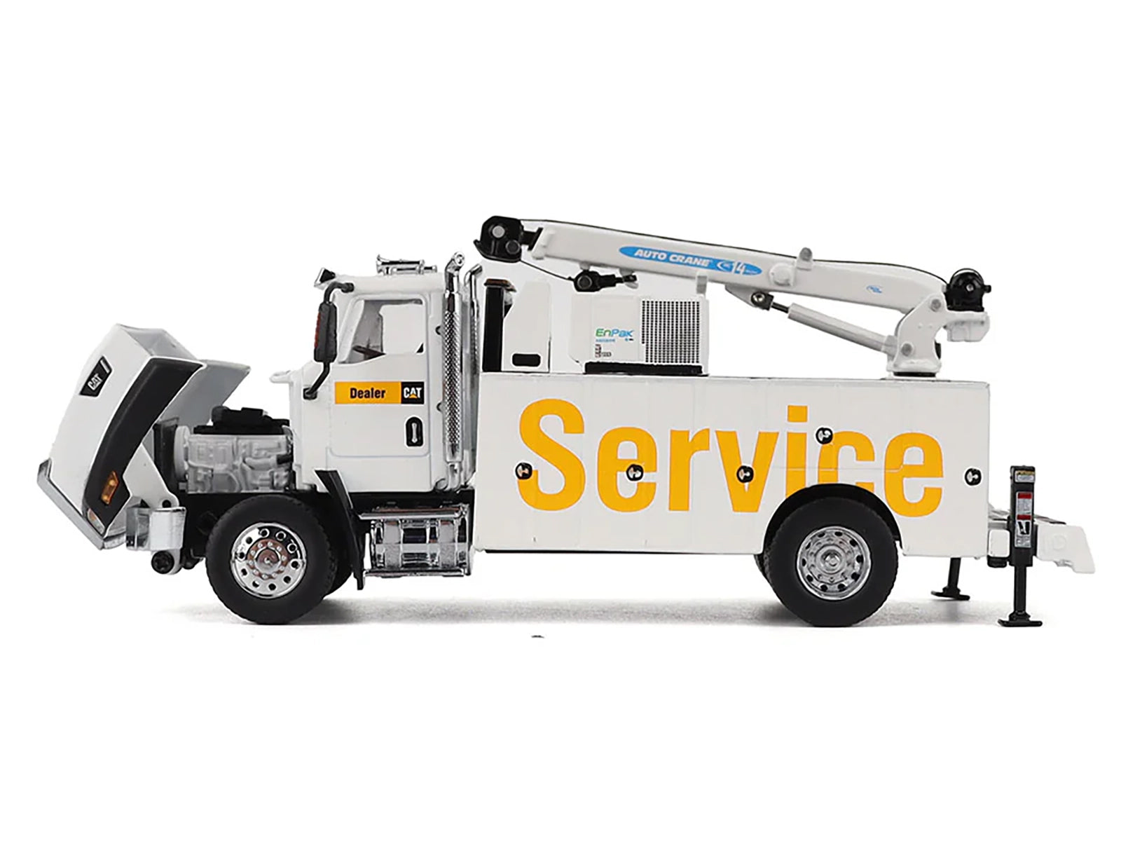 CAT Caterpillar CT660 Auto-Crane Titan 85 Truck with Miller EnPak White "Transport Series" 1/50 Diecast Model by Diecast Masters - image 3