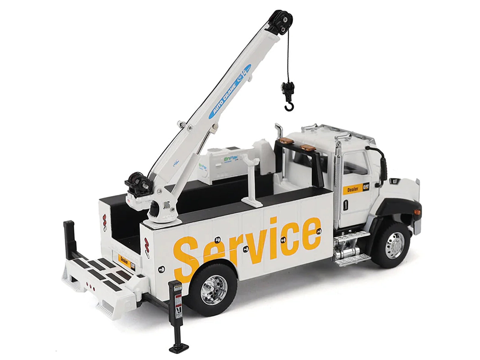 CAT Caterpillar CT660 Auto-Crane Titan 85 Truck with Miller EnPak White "Transport Series" 1/50 Diecast Model by Diecast Masters - image 4