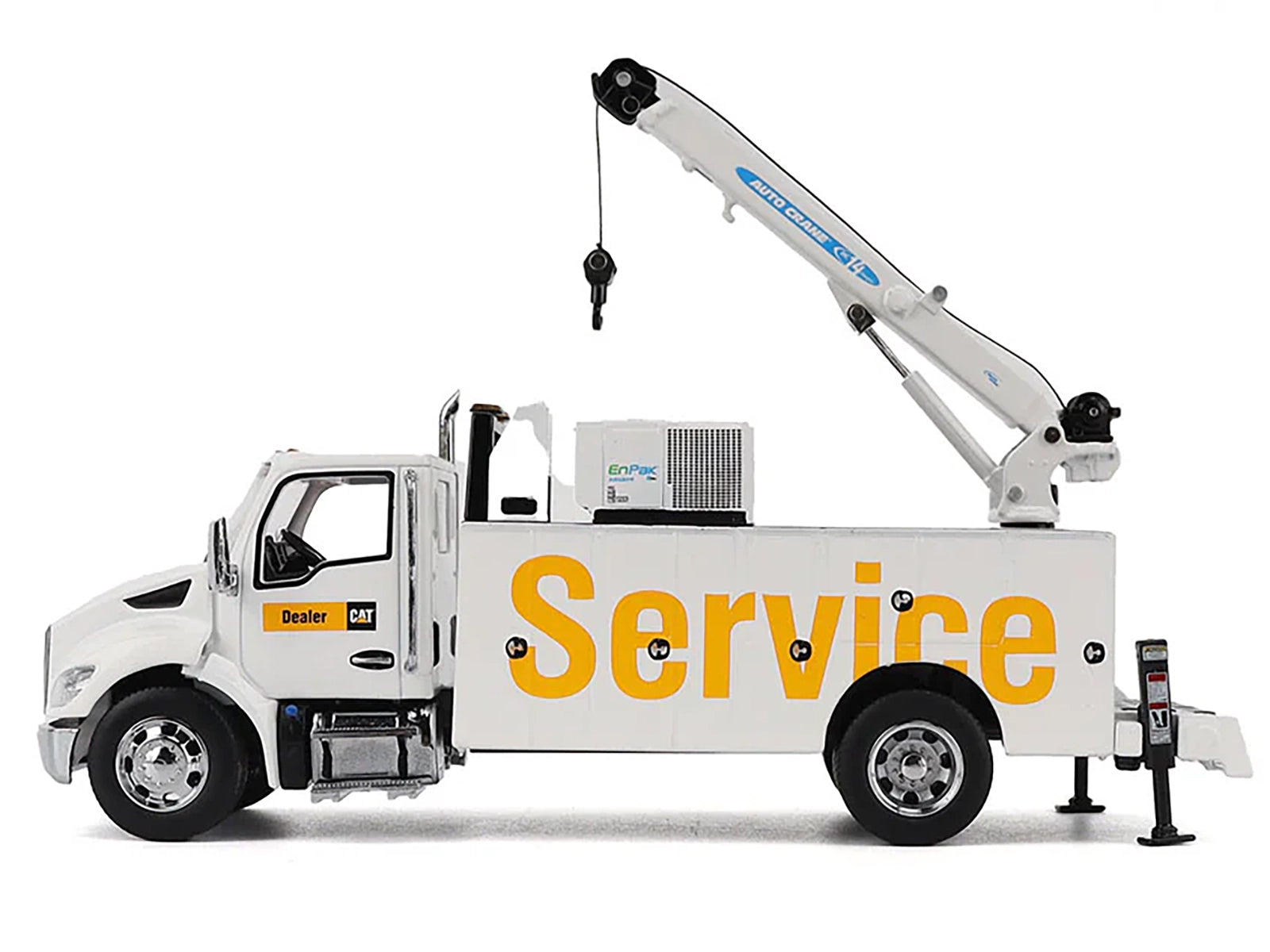 Kenworth T380 Auto-Crane Titan 85 Truck with Miller EnPak White "Transport Series" 1/50 Diecast Model by Diecast Masters - image 3