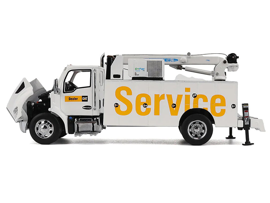 Kenworth T380 Auto-Crane Titan 85 Truck with Miller EnPak White "Transport Series" 1/50 Diecast Model by Diecast Masters - image 4