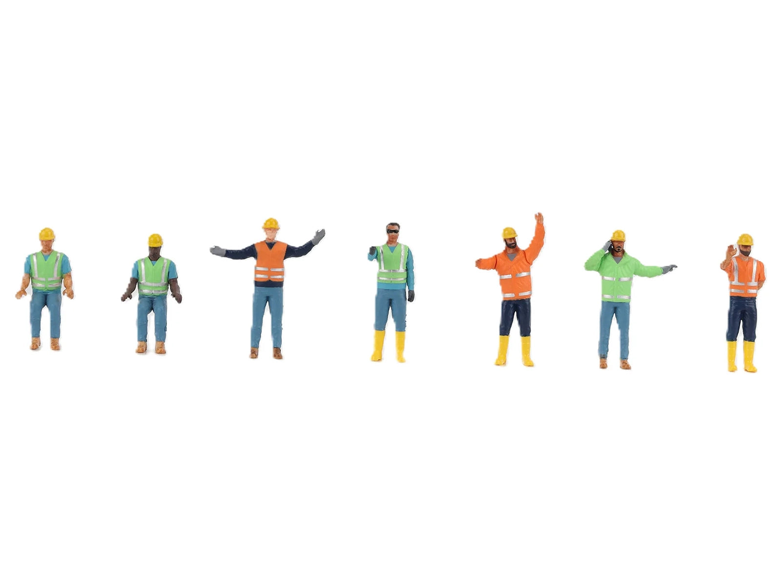 "Construction Workers" 7 Piece Figure Set for 1/50 Scale Models by Diecast Masters - image 2