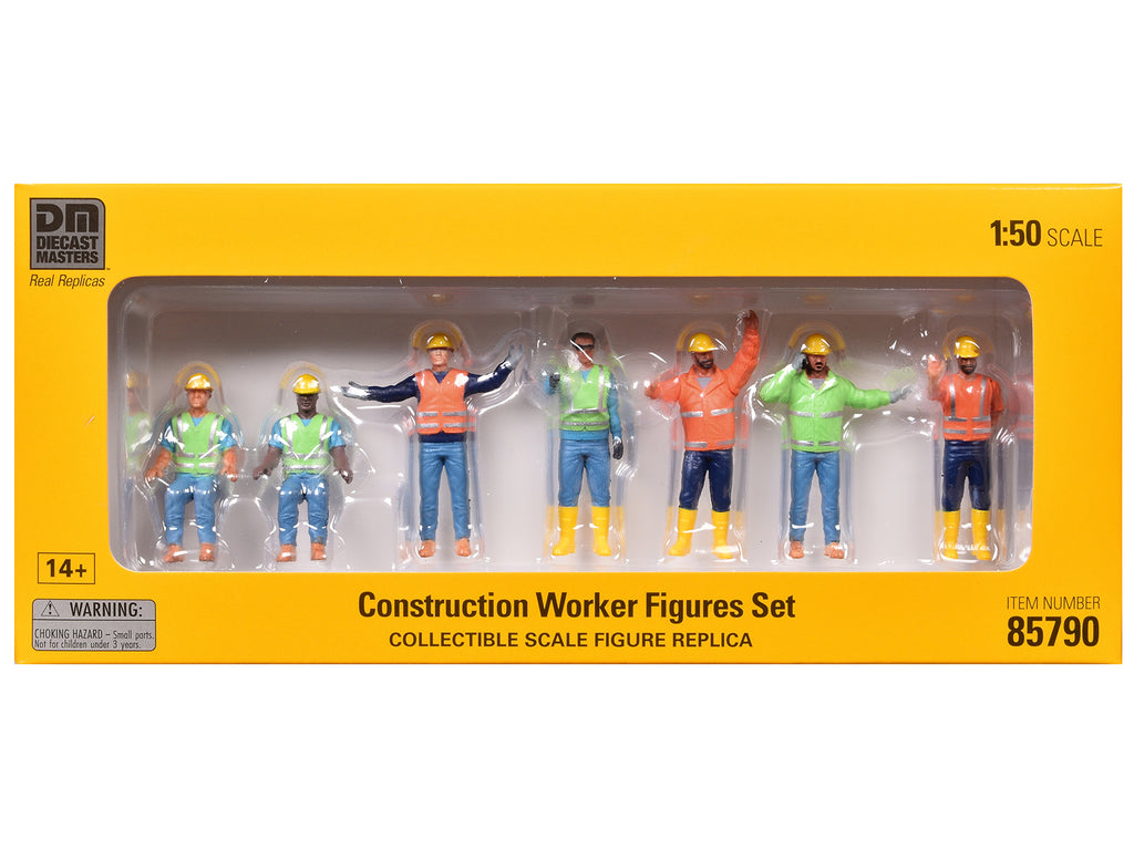 "Construction Workers" 7 Piece Figure Set for 1/50 Scale Models by Diecast Masters - image 3