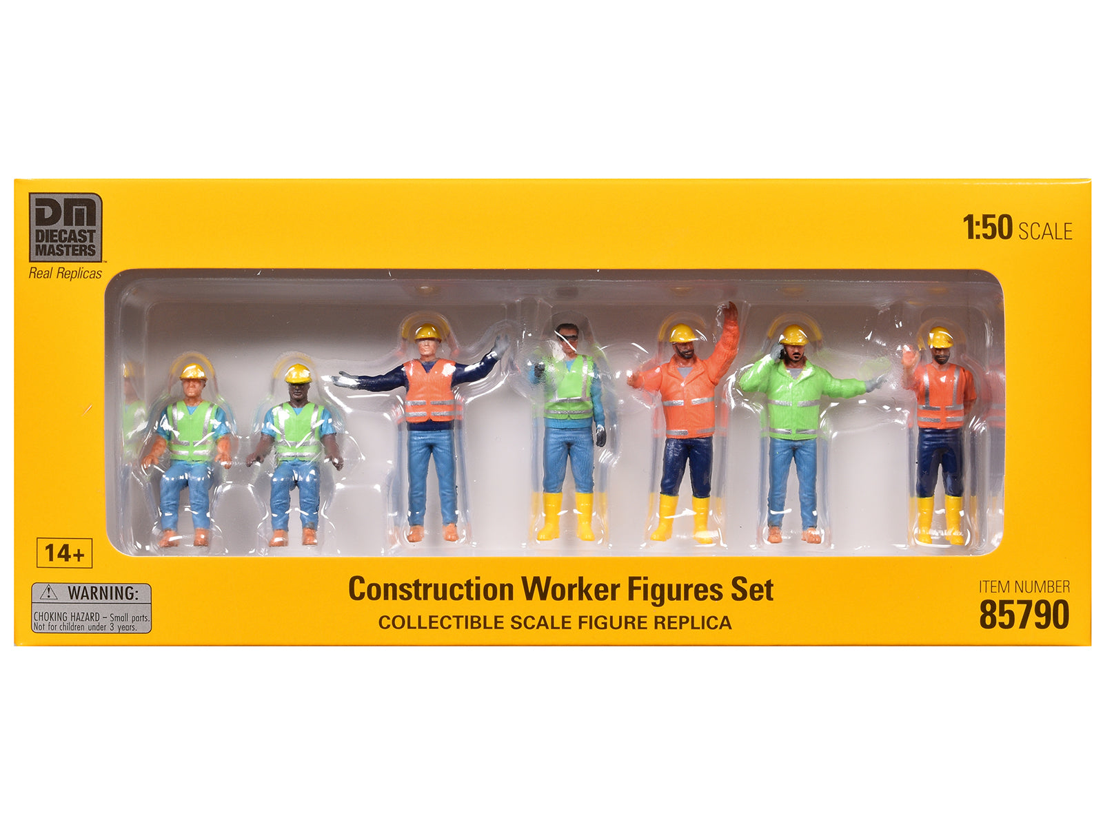 "Construction Workers" 7 Piece Figure Set for 1/50 Scale Models by Diecast Masters - image 3