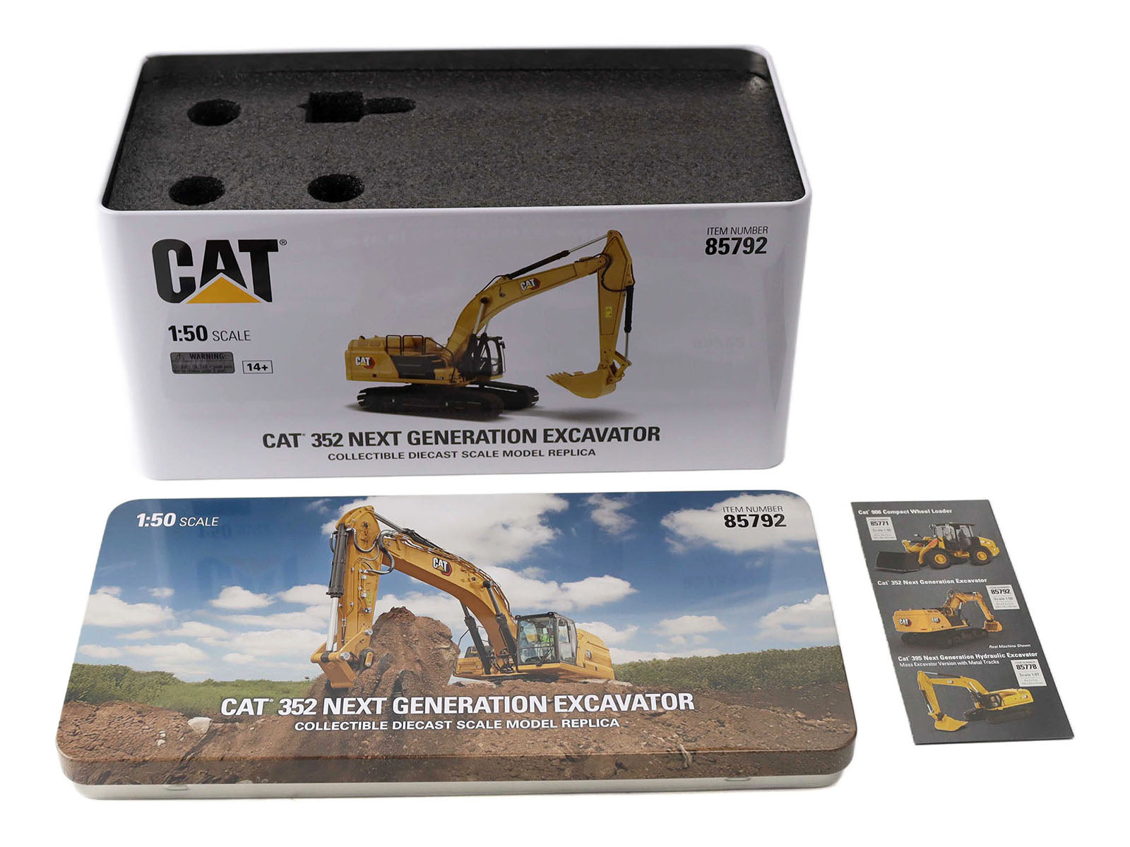 CAT Caterpillar 352 Next Generation Excavator Yellow "High Line" Series 1/50 Diecast Model by Diecast Masters
