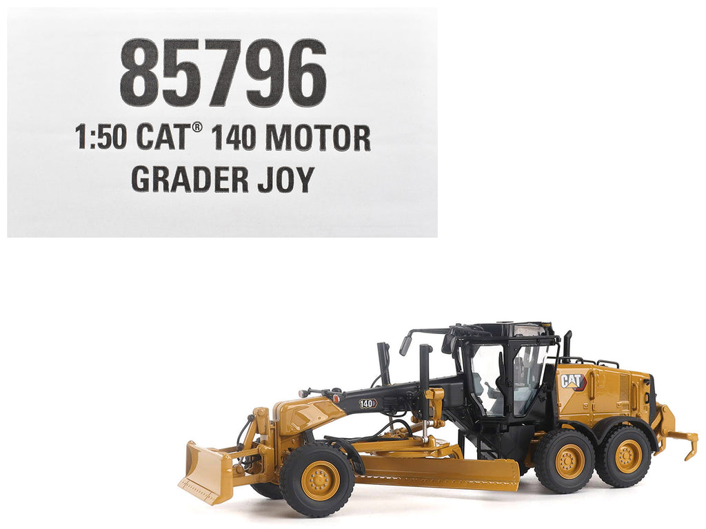 CAT Caterpillar 140 JOY Motor Grader Yellow with Black Top "High Line" Series 1/50 Diecast Model by Diecast Masters