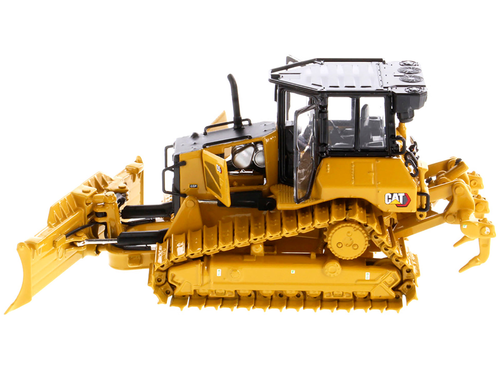 CAT Caterpillar D5 LGP VPAT Track Type Tractor Dozer Yellow with Operator "High Line" Series 1/50 Diecast Model by Diecast Masters - image 2