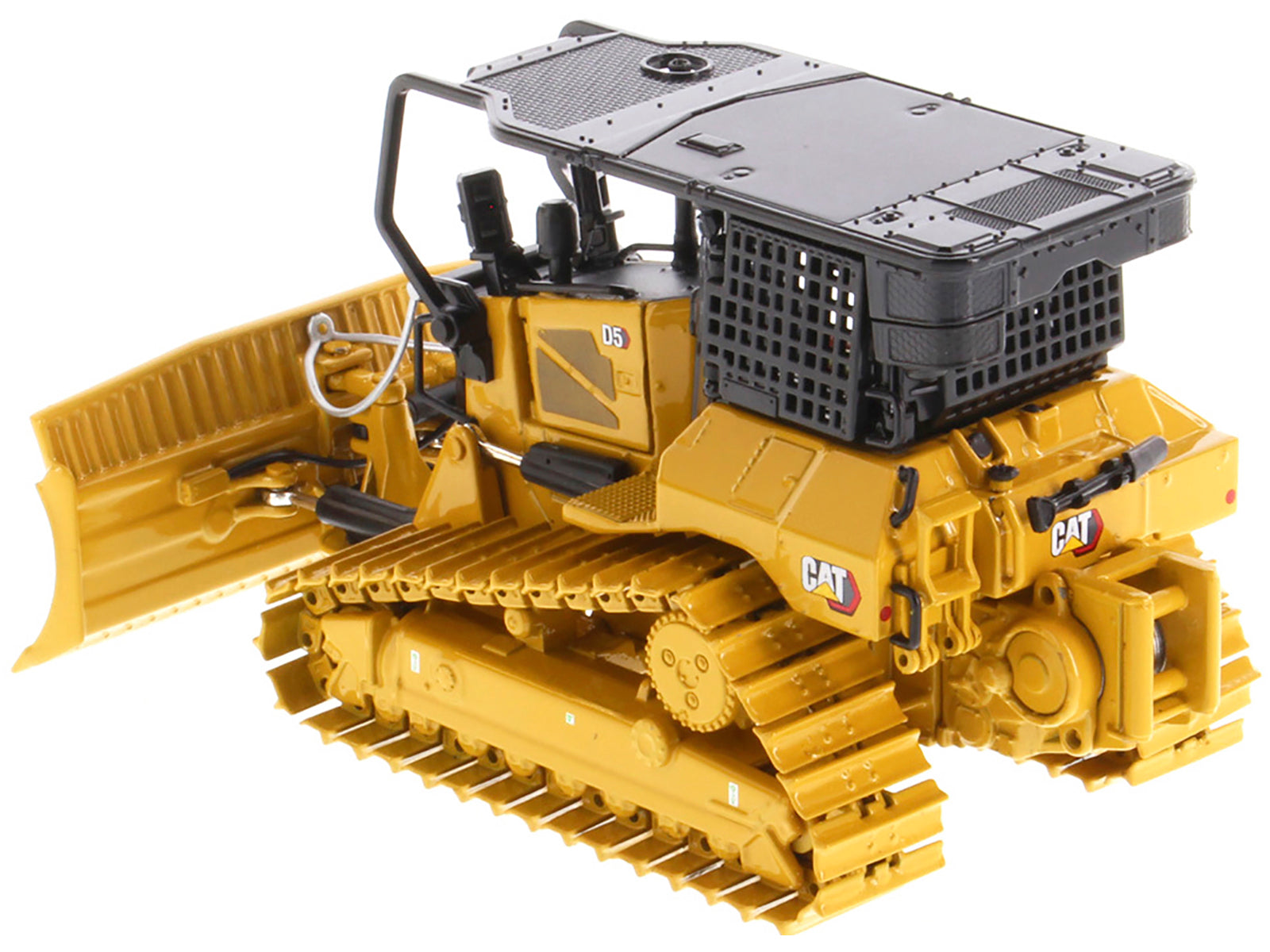 CAT Caterpillar D5 LGP Track Type Tractor Fire Dozer Yellow with Operator "High Line" Series 1/50 Diecast Model by Diecast Masters - image 3