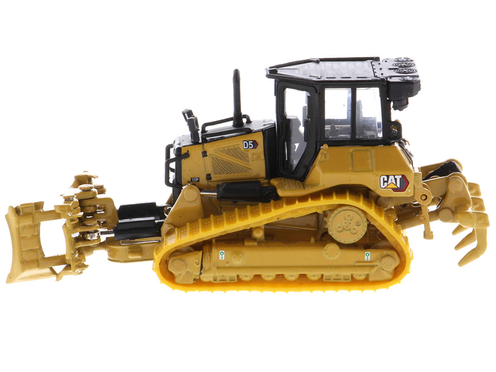 CAT Caterpillar D5 Track-Type Dozer Yellow with Fine Grading Undercarriage and Foldable Blade "High Line Series" 1/87 (HO) Scale Diecast Model by Diecast Masters - image 2