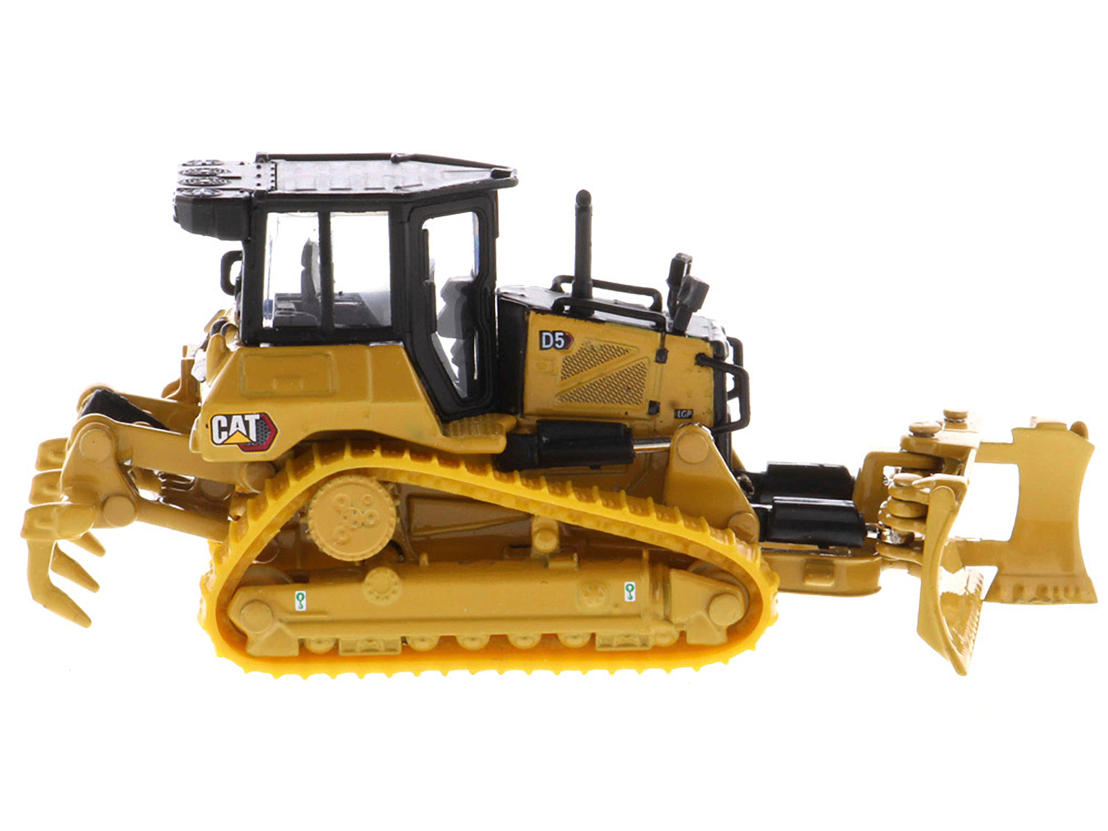 CAT Caterpillar D5 Track-Type Dozer Yellow with Fine Grading Undercarriage and Foldable Blade "High Line Series" 1/87 (HO) Scale Diecast Model by Diecast Masters - image 4