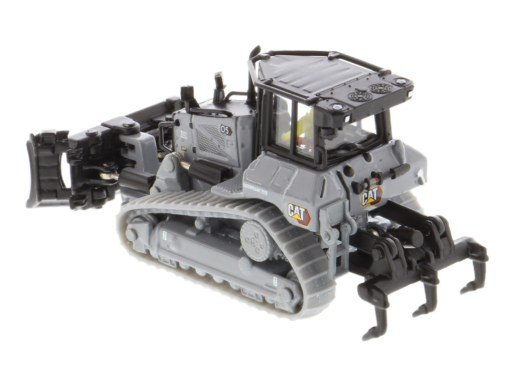 CAT Caterpillar D5 Track-Type Dozer "Centennial" Gray with Operator "High Line Series" 1/87 (HO) Diecast Model by Diecast Masters - image 4