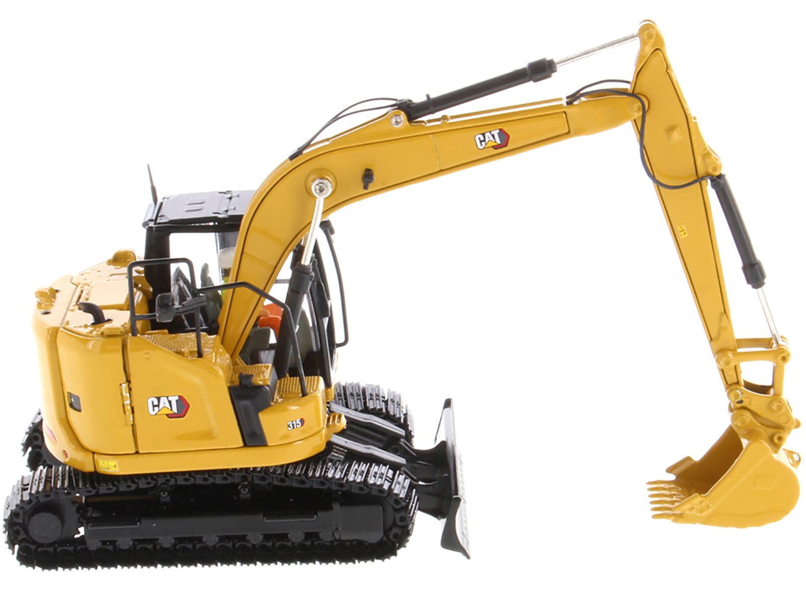 CAT Caterpillar 315 Track Type Hydraulic Excavator Yellow with Operator "High Line" Series 1/50 Diecast Model by Diecast Masters - image 2