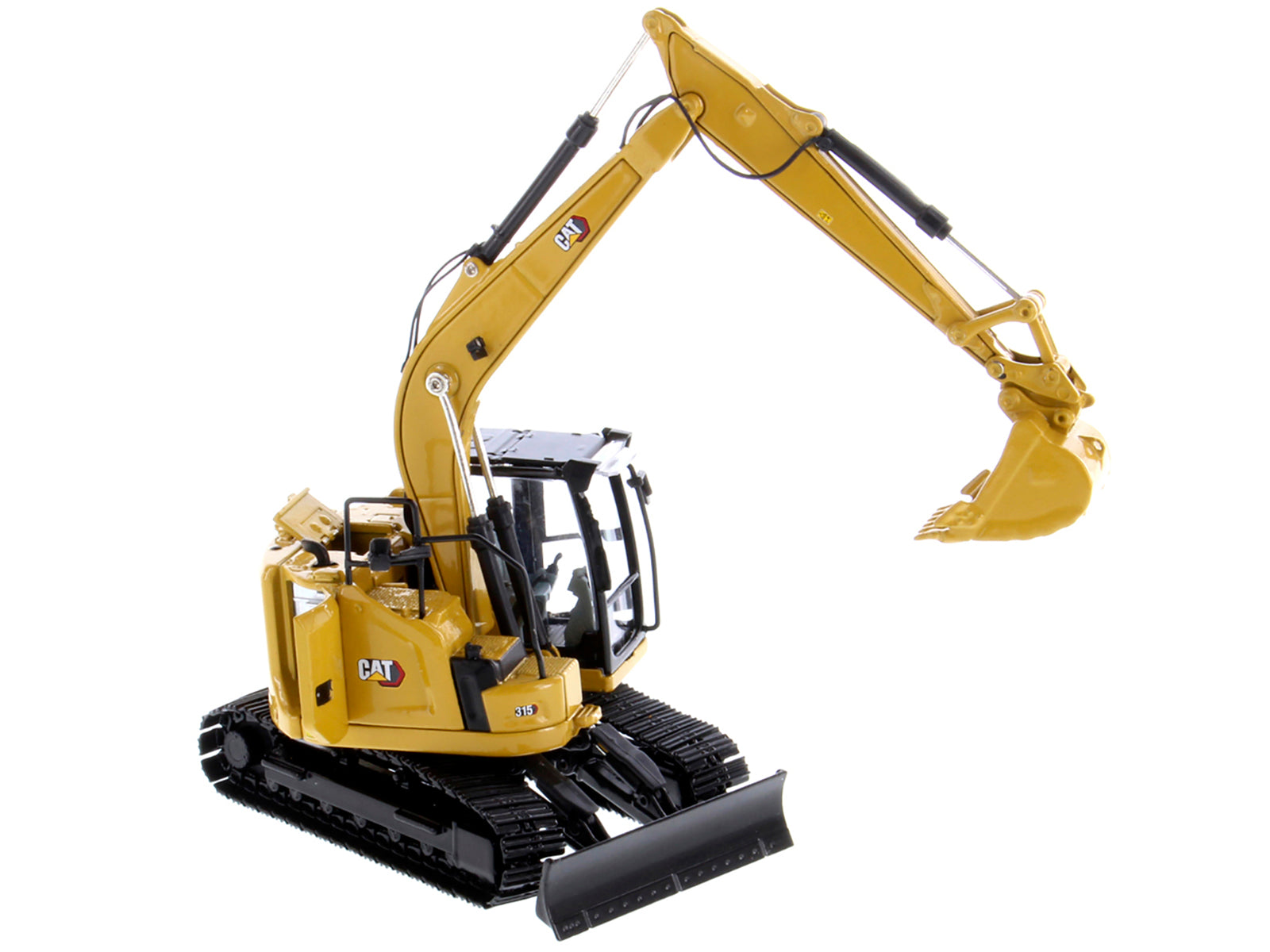 CAT Caterpillar 315 Track Type Hydraulic Excavator Yellow with Operator "High Line" Series 1/50 Diecast Model by Diecast Masters - image 3