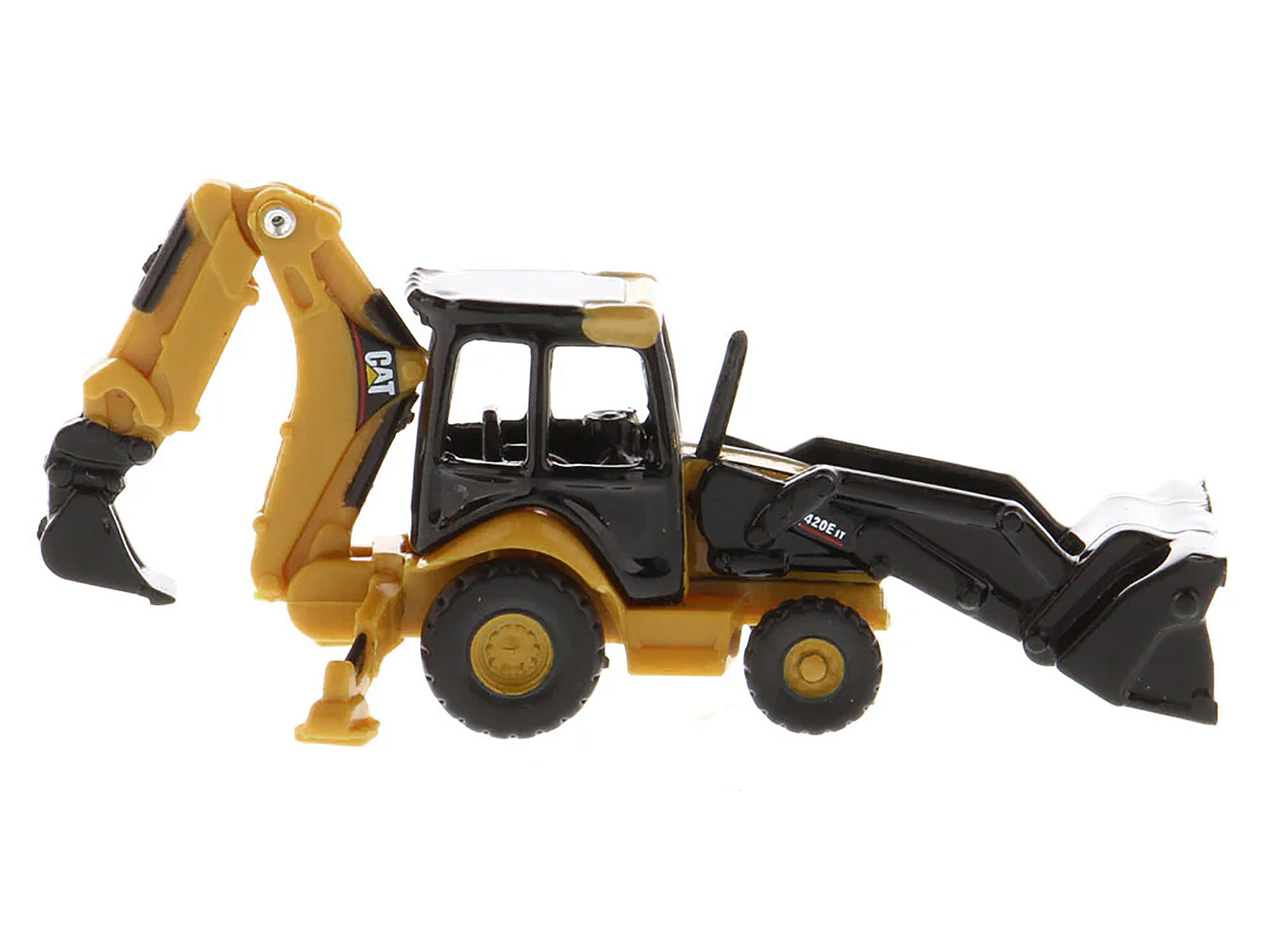CAT Caterpillar 420E Backhoe Loader Yellow "Micro-Constructor" Series Diecast Model by Diecast Masters - image 3