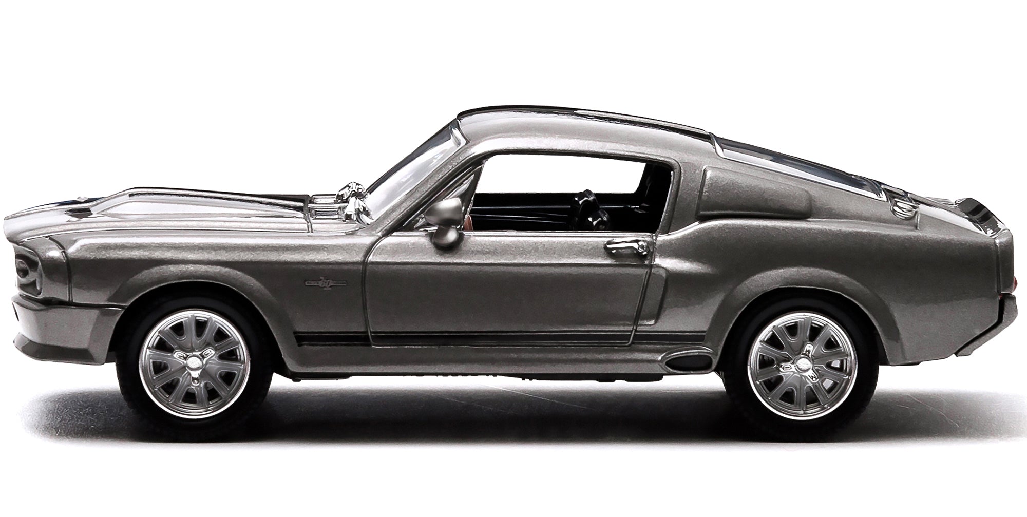 1967 Ford Mustang Custom "Eleanor" Gray Metallic with Black Stripes "Gone in 60 Seconds" (2000) Movie 1/43 Diecast Model Car by Greenlight - image 2