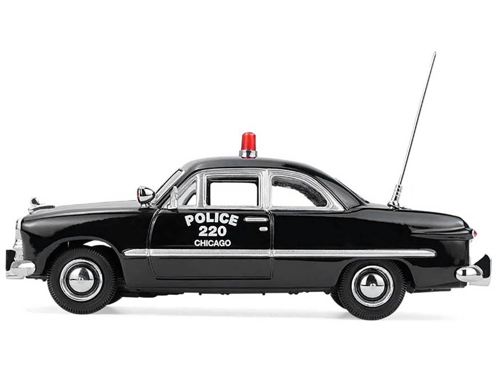 1949 Ford Custom Police Car "Chicago Police Department" Black 1/64 Diecast Model Car by Greenlight - image 2